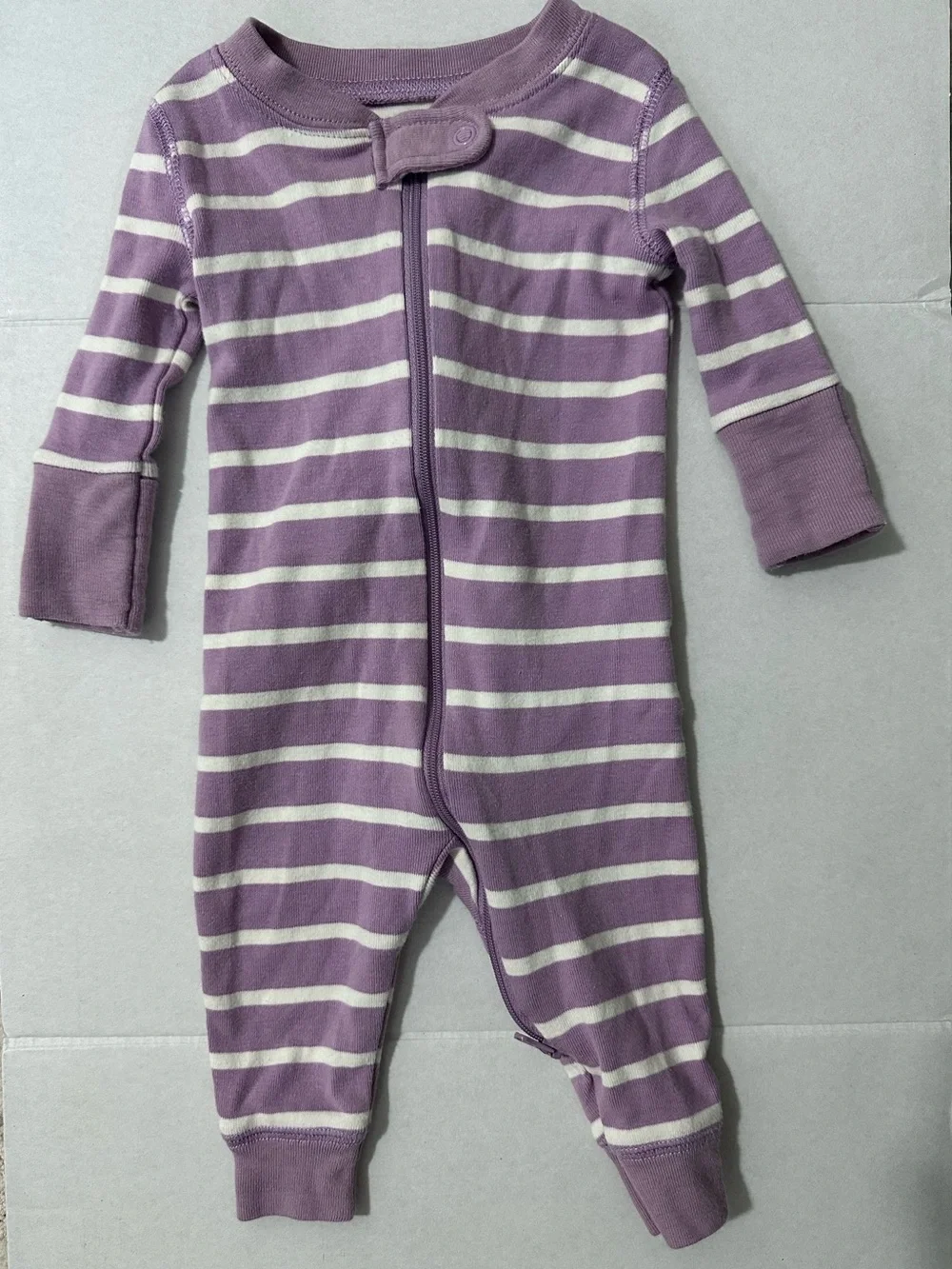 QUINCE 100% Organic Cotton One Piece Pajamas 3-6 Months
